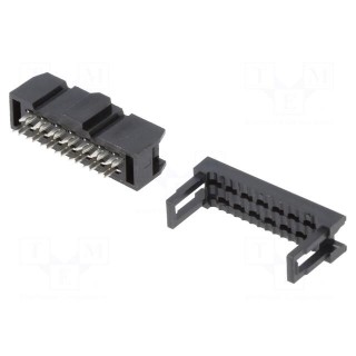 Plug | IDC | female | PIN: 14 | IDC | for ribbon cable | 1.27mm