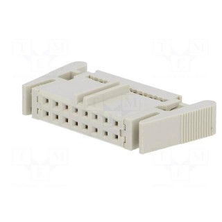 Plug | IDC | female | PIN: 16 | straight | IDC | for ribbon cable | 1.27mm
