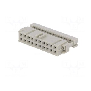 Plug | IDC | female | PIN: 20 | for ribbon cable | 1.27mm | Layout: 2x10