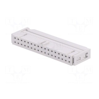 Plug | IDC | female | PIN: 34 | with cable clamp | IDC | for ribbon cable