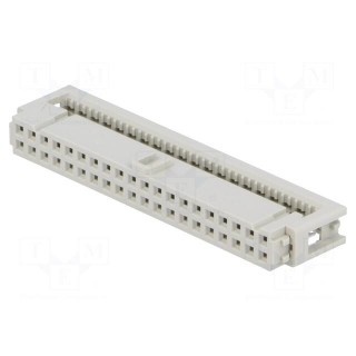 Plug | IDC | female | PIN: 40 | for ribbon cable | 1.27mm | Layout: 2x20