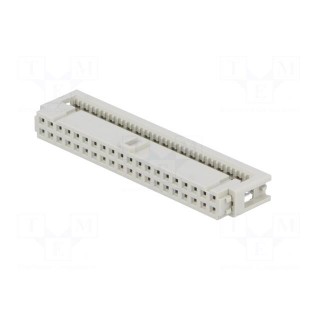 Plug | IDC | female | PIN: 40 | for ribbon cable | 1.27mm | Layout: 2x20