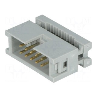 Plug | IDC | male | PIN: 10 | IDC | for ribbon cable | 1.27mm | gold-plated