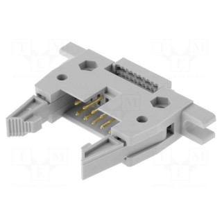 Plug | IDC | male | PIN: 10 | with ejector | for ribbon cable | 1.27mm