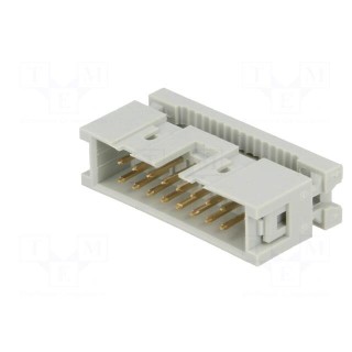 Plug | IDC | male | PIN: 16 | IDC | for ribbon cable | 1.27mm | gold-plated