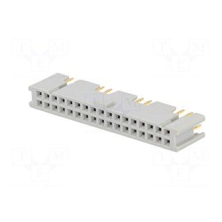 Socket | IDC | female | PIN: 34 | straight | THT | gold-plated | 3A | 2.54mm