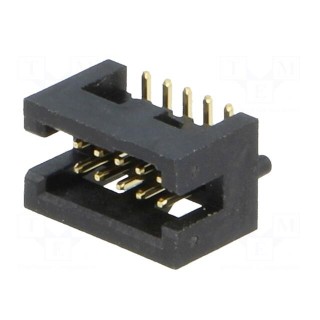 Socket | IDC | male | PIN: 10 | straight | SMT | gold flash | 1.27mm
