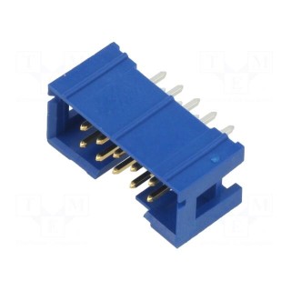 Socket | IDC | male | PIN: 10 | straight | THT | gold-plated | 2.54mm