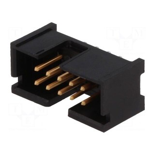 Socket | IDC | male | PIN: 10 | straight | THT | gold-plated | 2.54mm