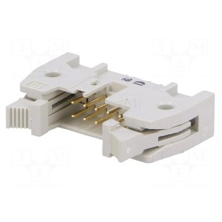 Socket | IDC | male | PIN: 10 | straight | with ejector | THT | 2.54mm