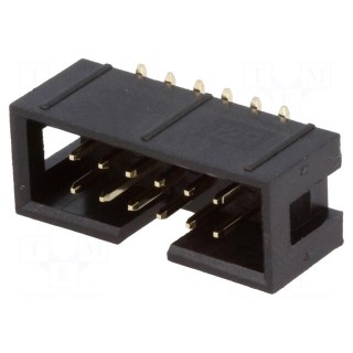 Socket | IDC | male | PIN: 12 | vertical | SMT | gold flash | 2.54mm