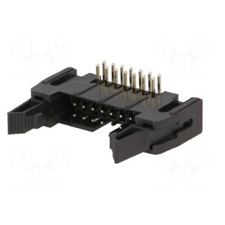 Socket | IDC | male | PIN: 14 | angled 90° | THT | gold-plated | 2.54mm