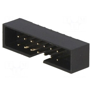 Socket | IDC | male | PIN: 14 | straight | THT | gold-plated | 2mm
