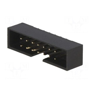 Socket | IDC | male | PIN: 14 | straight | THT | gold-plated | 2mm