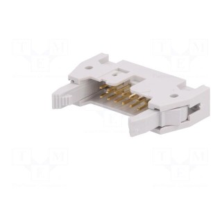 Socket | IDC | male | PIN: 14 | straight | with ejector | THT | 2.54mm