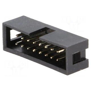 Socket | IDC | male | PIN: 16 | straight | THT | gold-plated | 2.54mm