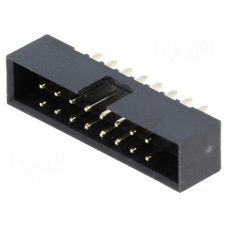 Socket | IDC | male | PIN: 16 | straight | THT | gold-plated | 2mm