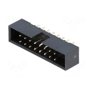 Socket | IDC | male | PIN: 16 | straight | THT | gold-plated | 2mm