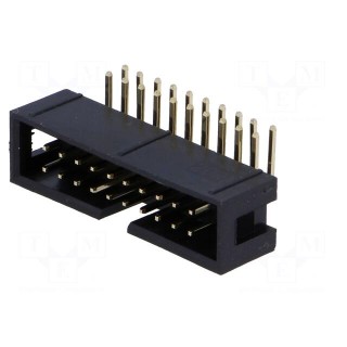 Socket | IDC | male | PIN: 20 | angled 90° | THT | gold-plated | 2.54mm