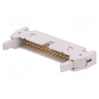 Socket | IDC | male | PIN: 30 | straight | with ejector | THT | 2.54mm