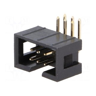 Socket | IDC | male | PIN: 6 | angled 90° | THT | gold-plated | 2.54mm
