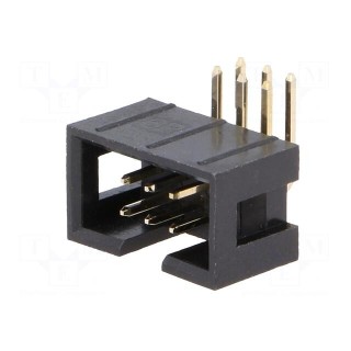Socket | IDC | male | PIN: 6 | angled 90° | THT | gold-plated | 2.54mm