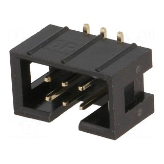 Socket | IDC | male | PIN: 6 | vertical | SMT | gold flash | 2.54mm