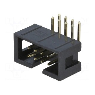 Socket | IDC | male | PIN: 8 | angled 90° | THT | gold-plated | 2.54mm