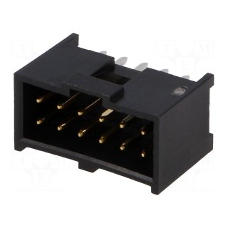 Socket | IDC | male | PIN: 12 | straight | THT | gold-plated | 2.54mm