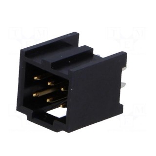 Socket | IDC | male | PIN: 6 | straight | THT | gold-plated | 2.54mm