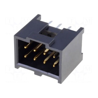 Socket | IDC | male | PIN: 8 | straight | THT | gold-plated | 2.54mm