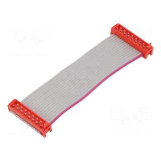 Ribbon cable with connectors | Cable ph: 1.27mm | Len: 75mm | PIN: 16