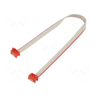 Cable: ribbon cable with connectors | PIN: 4 | Layout: 2x2 | plug