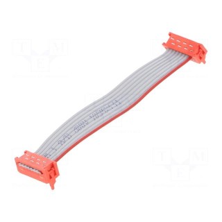 Cable: ribbon cable with connectors | PIN: 8 | Layout: 2x4 | Len: 75mm