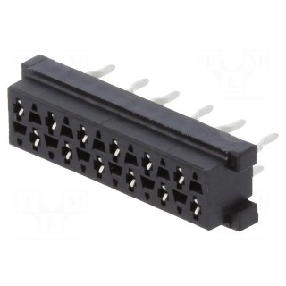 Micro-MaTch | socket | female | PIN: 12 | THT | on PCBs | Layout: 2x6