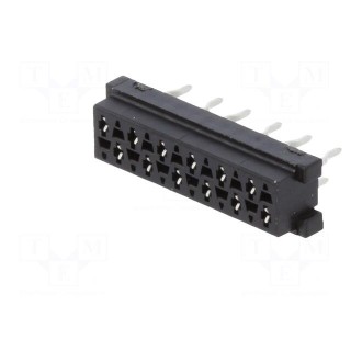 Micro-MaTch | socket | female | PIN: 12 | THT | on PCBs | Layout: 2x6