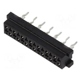Micro-MaTch | socket | female | PIN: 14 | THT | on PCBs | Layout: 2x7