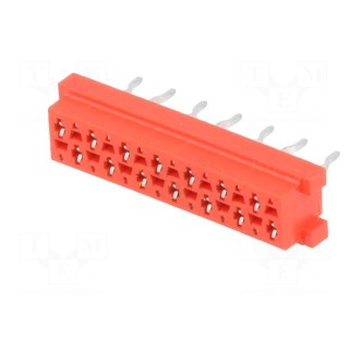 Micro-MaTch | socket | female | PIN: 14 | THT | on PCBs | Layout: 2x7