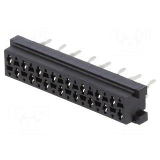 Micro-MaTch | socket | female | PIN: 16 | THT | on PCBs | Layout: 2x8