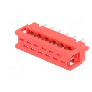 Wire-board | adapter | PIN: 12 | IDC,THT | on PCBs,for ribbon cable