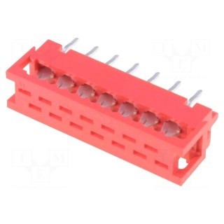 Wire-board | adapter | PIN: 14 | IDC,THT | on PCBs,for ribbon cable