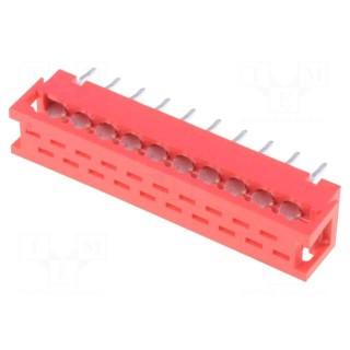 Wire-board | adapter | PIN: 20 | IDC,THT | on PCBs,for ribbon cable