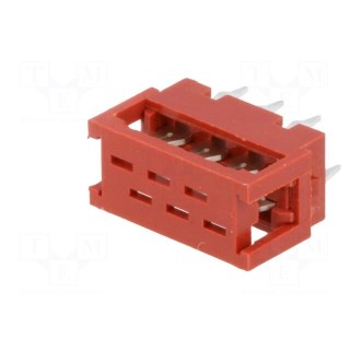 Wire-board | adapter | PIN: 6 | IDC,THT | on PCBs,for ribbon cable