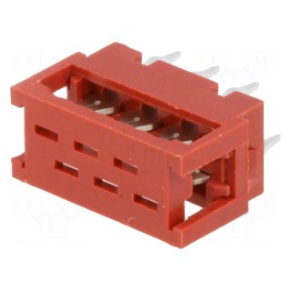 Wire-board | adapter | PIN: 6 | IDC,THT | on PCBs,for ribbon cable