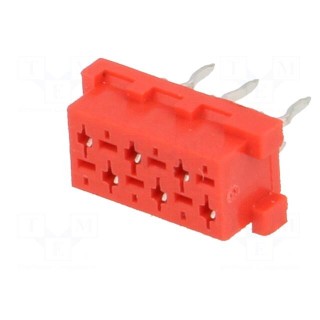 Wire-board | socket | female | PIN: 6 | THT | on PCBs | 1.5A | 30mΩ