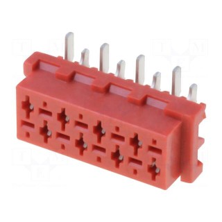 Wire-board | socket | female | PIN: 8 | SMT | on PCBs | 1.5A | 30mΩ