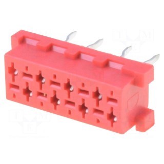 Wire-board | socket | female | PIN: 8 | THT | on PCBs | 1.5A | 30mΩ