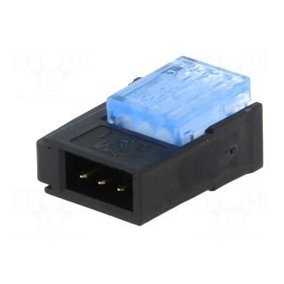 Wire-wire/PCB | plug | male | PIN: 3 | 2mm | IDC | for cable | Mini-Clamp