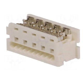 Plug | wire-board | female | PIN: 10 | 1.27mm | IDC | for ribbon cable
