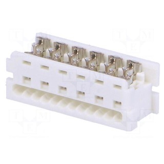 Plug | wire-board | female | PIN: 12 | 1.27mm | IDC | for ribbon cable